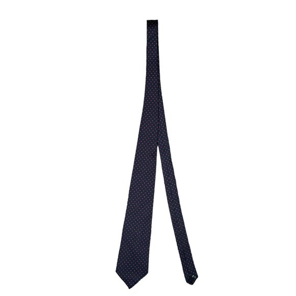 The Tombridge Group Men's Blue Red Geometric Classic Silk Necktie - Picture 7 of 7